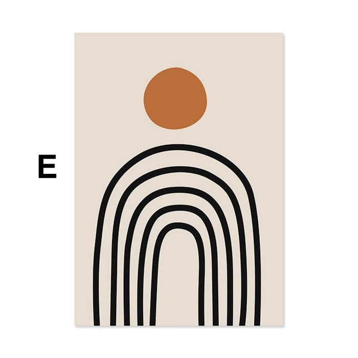 JUSTGOODMOOD Poster – Edle Linienkunst auf Baumwolle