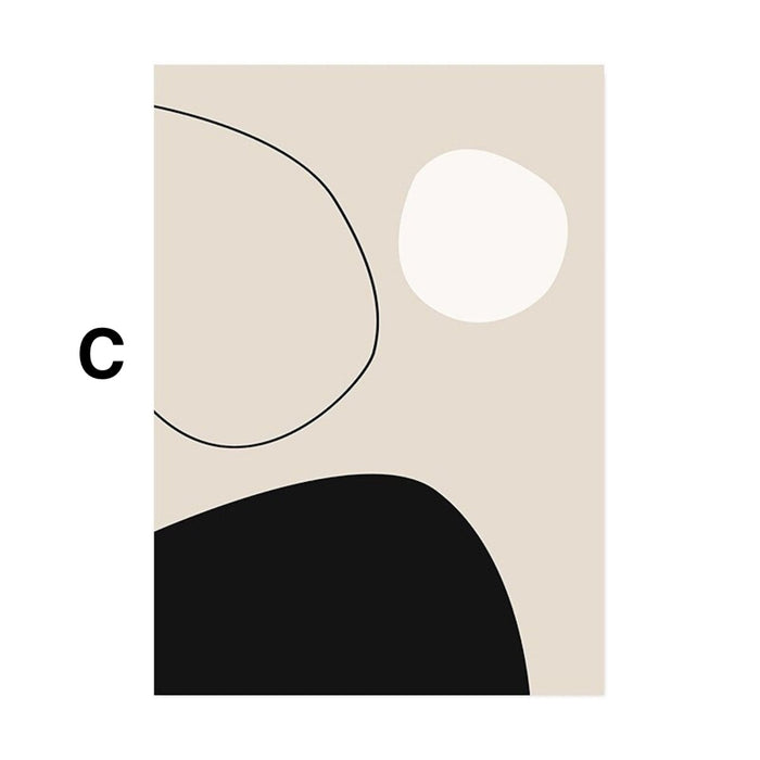 JUSTGOODMOOD Poster – Edle Linienkunst auf Baumwolle