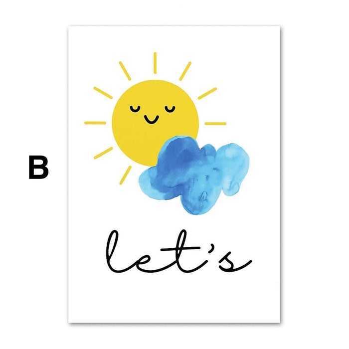 JUSTGOODMOOD Poster Kinderzimmer – Premium Canvas