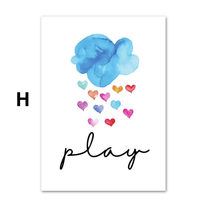 JUSTGOODMOOD Poster Kinderzimmer – Premium Canvas