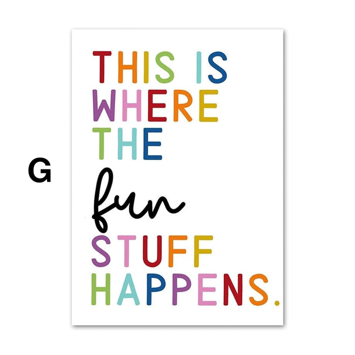 JUSTGOODMOOD Poster Kinderzimmer – Premium Canvas