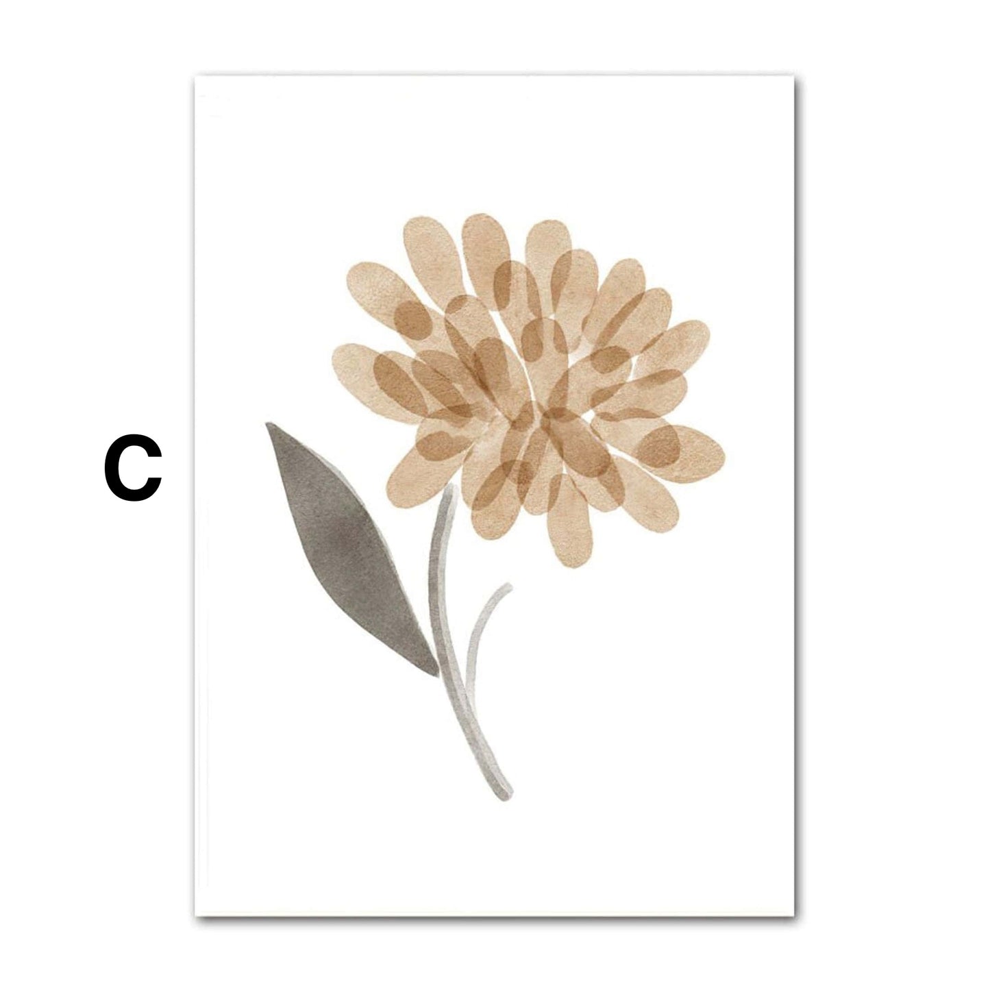 Poster Kinder süße Tiere im Boho Stil Bär Reh Regenbogen Vogel und Blume als Deko Print ohne Rahmen