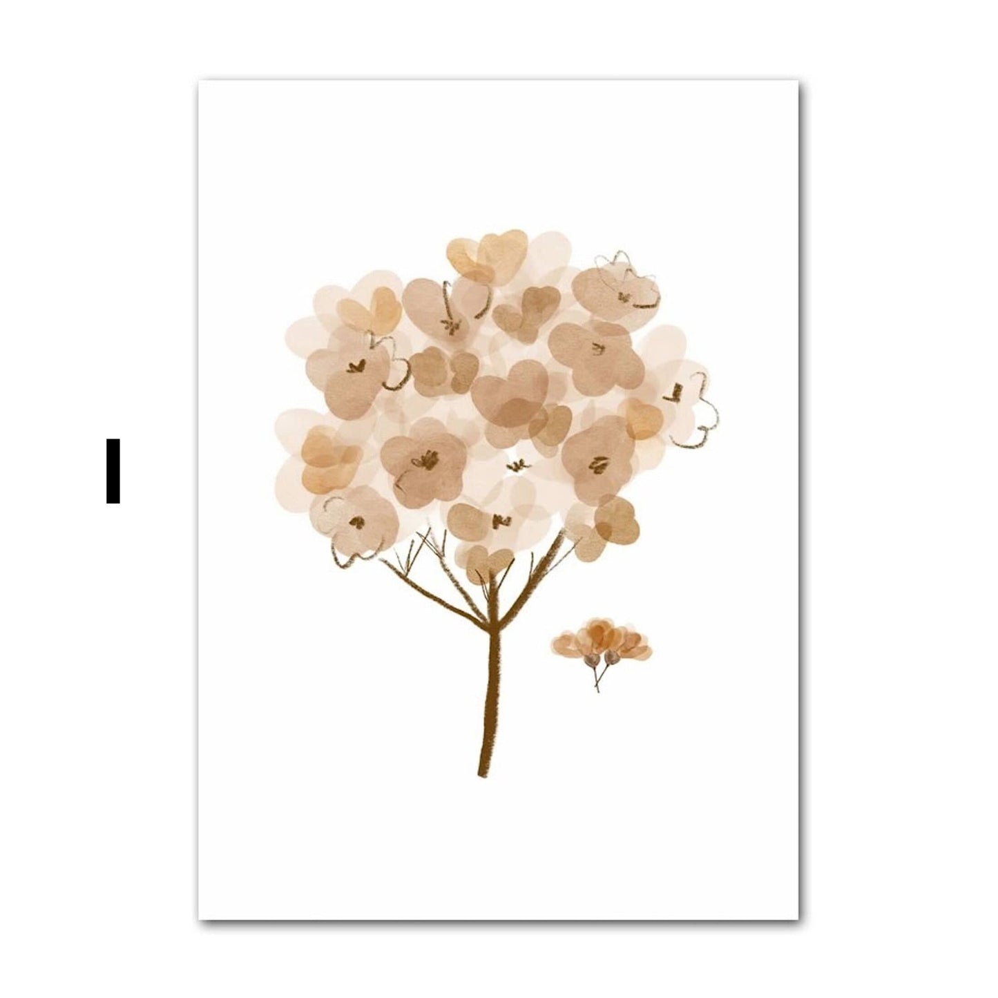 Poster Kinder süße Tiere im Boho Stil Bär Reh Regenbogen Vogel und Blume als Deko Print ohne Rahmen