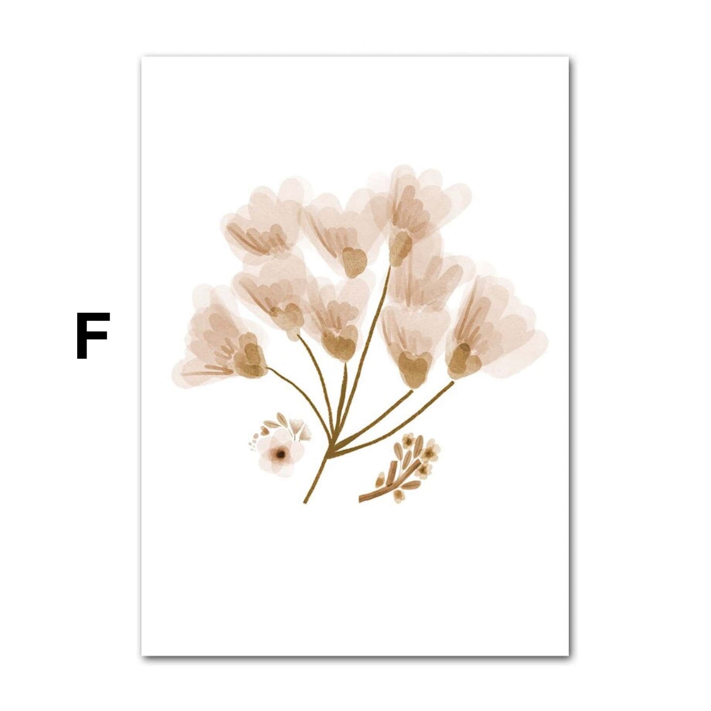 Poster Kinder süße Tiere im Boho Stil Bär Reh Regenbogen Vogel und Blume als Deko Print ohne Rahmen