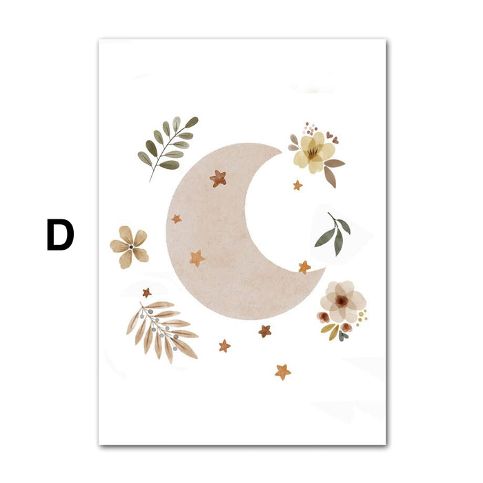 Poster Kinder Boho Stil – Premium Baumwoll-Canvas