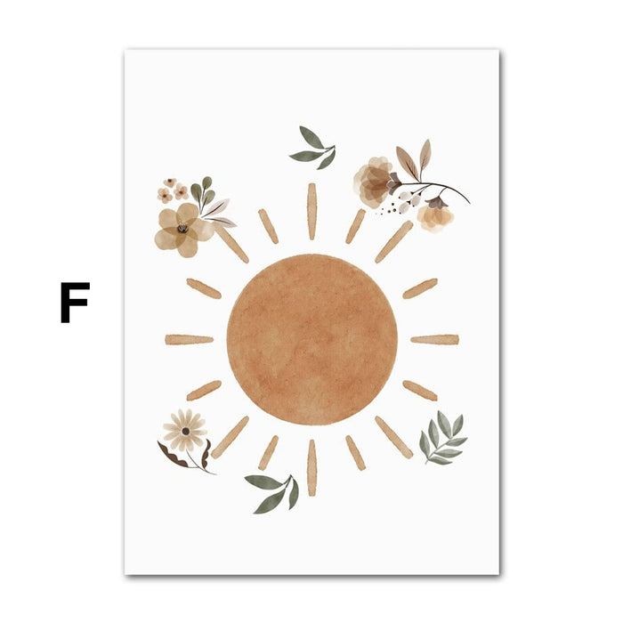 Poster Kinder Boho Stil – Premium Baumwoll-Canvas