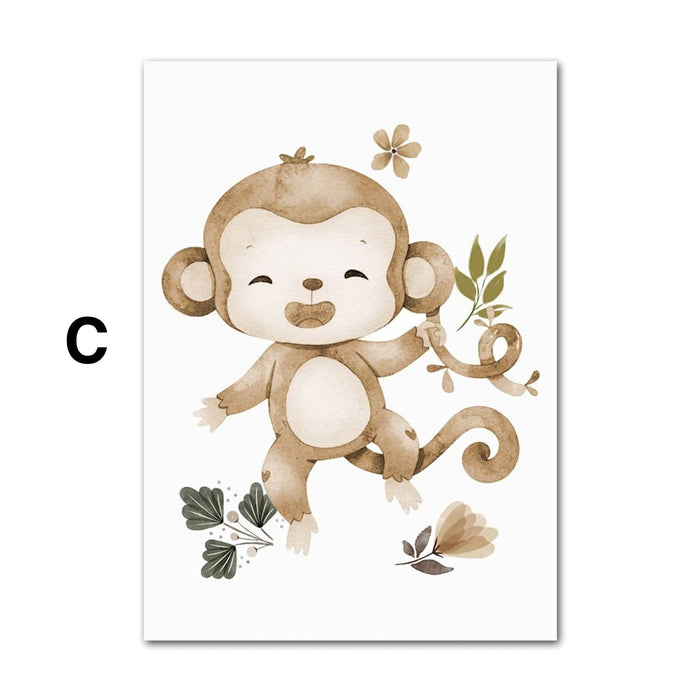Poster Kinder Boho Stil – Premium Baumwoll-Canvas