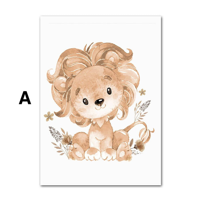 Poster Kinder Boho Stil – Premium Baumwoll-Canvas