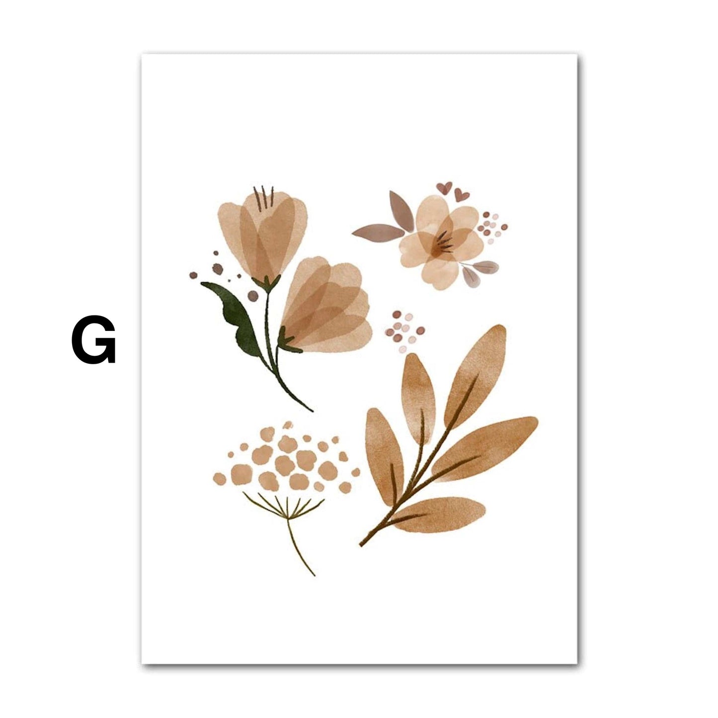 Poster Kinder Tiere Schmetterling Fuchs Eule Blumen Hase Reh und Bär als Deko Print ohne Rahmen
