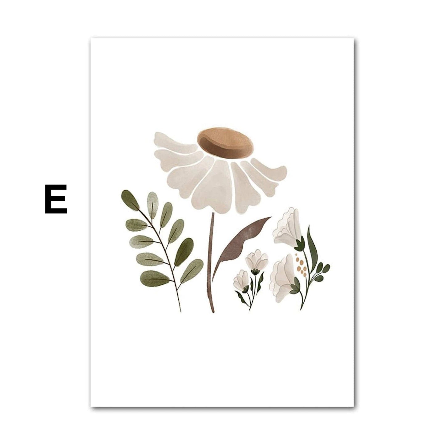 Poster Kinder Tiere Vogel Fuchs Elefant Giraffe Haselnuss Zweig Eichhörnchen als Deko Print ohne Rahmen