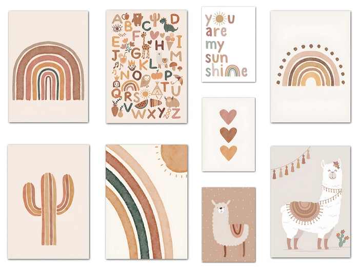 JUSTGOODMOOD Alpaka Poster – Stilvolle Kinderzimmer Deko