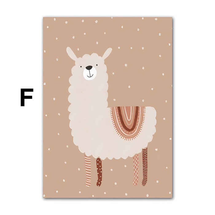 JUSTGOODMOOD Alpaka Poster – Stilvolle Kinderzimmer Deko
