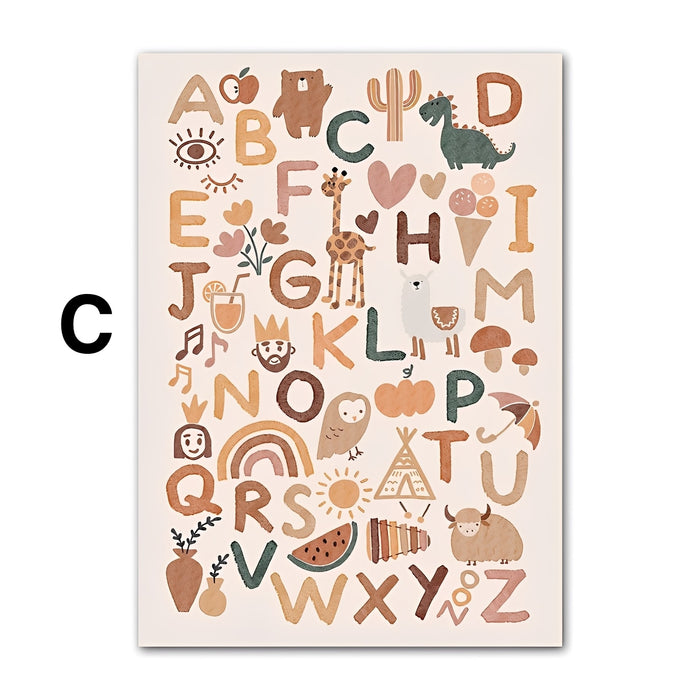 JUSTGOODMOOD Alpaka Poster – Farbintensive Kinder Deko