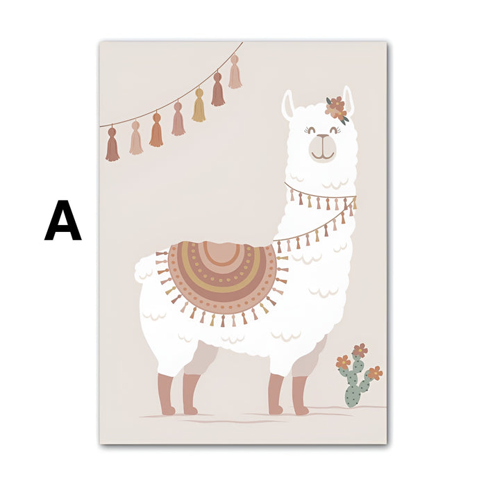 JUSTGOODMOOD Alpaka Poster – Stilvolle Kinderzimmer Deko