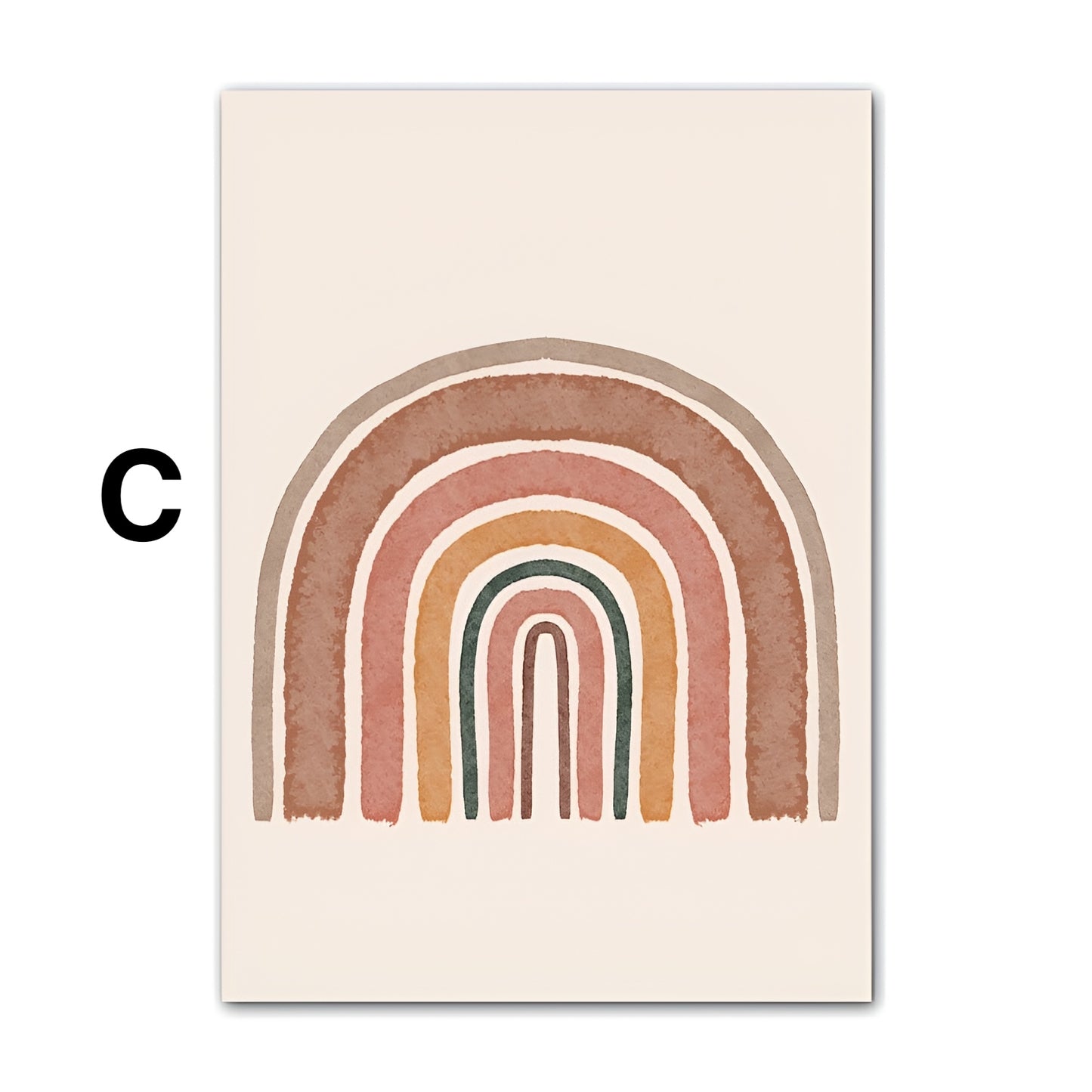 Poster Kinderzimmer Alpaka Regenbogen Kaktus Zeichentrick · Kinderzimmer Bilder · Wand Deko · Kunst Druck · Deko Print · ohne Rahmen