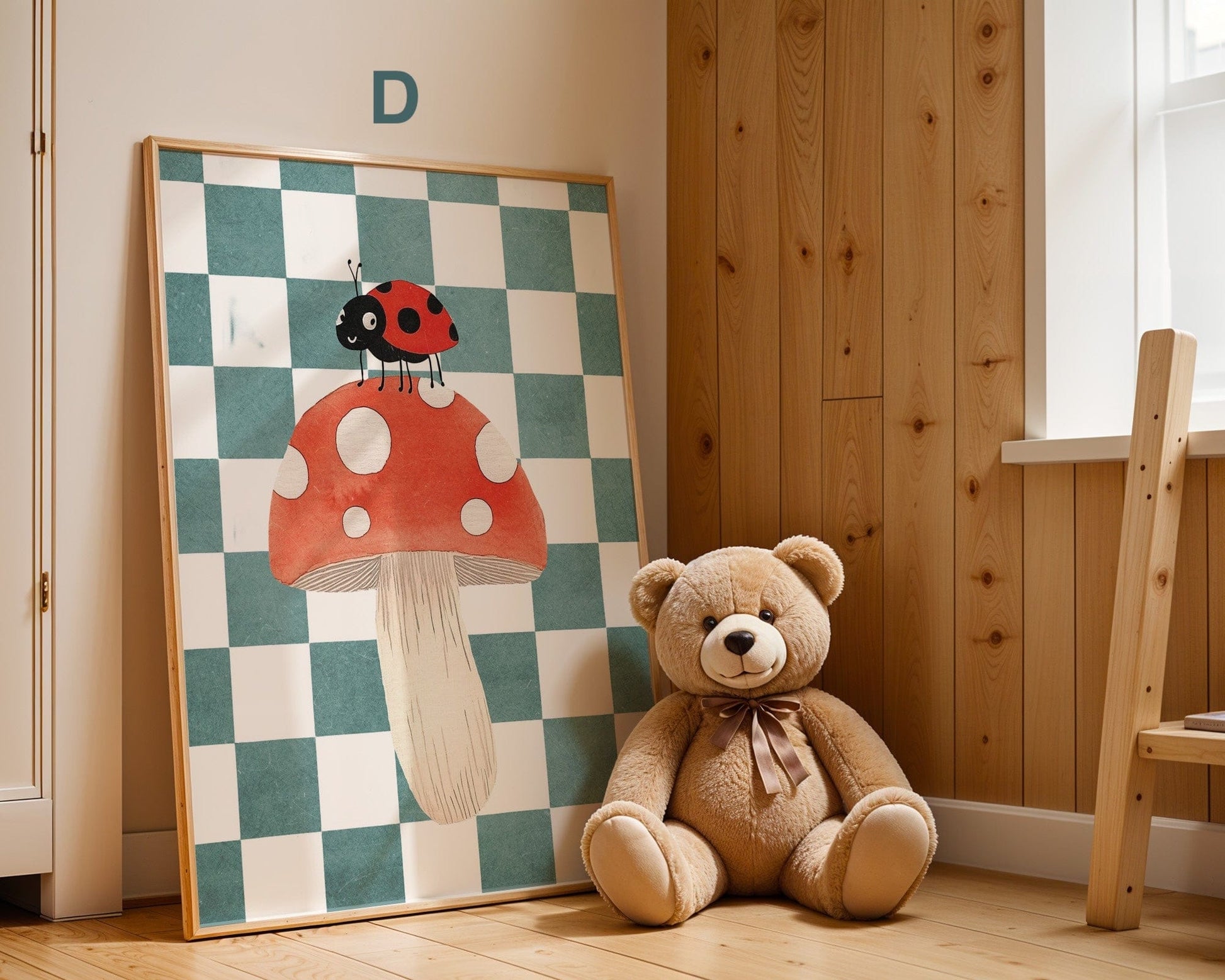 Poster Kinderzimmer Apfel · Erdbeere · Ananas · Tukan · Geschenkidee für Kinder · Rot & Blau · Obst & Dschungel · Deko Print ohne Rahmen - justgoodmood