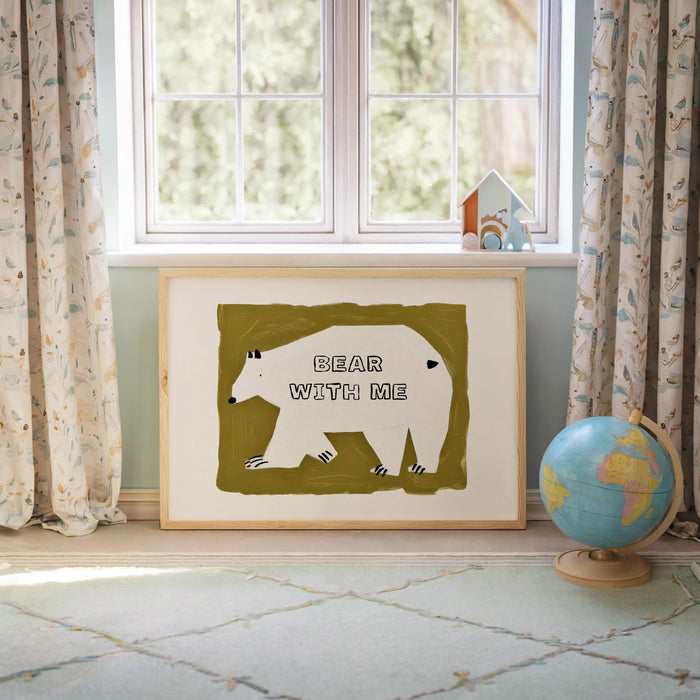JUSTGOODMOOD Bär Poster – Farbenfrohe Canvas-Qualität