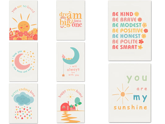 Poster Kinderzimmer Bilder Wolken Superhero Sonne · Kinderzimmer & Babyzimmer Bilder · Wand Deko · Kunstdruck · Deko Print · ohne Rahmen