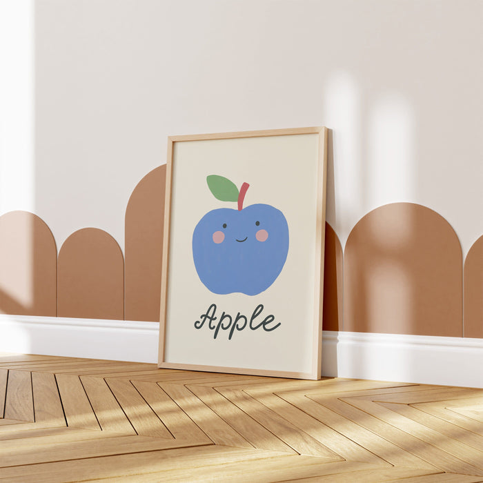JUSTGOODMOOD Blauer Apfel – Edles Baumwollposter