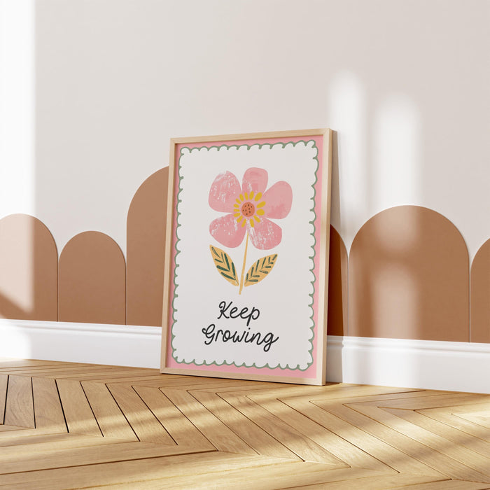 Poster Kinderzimmer Blume – Premium Baumwoll-Print