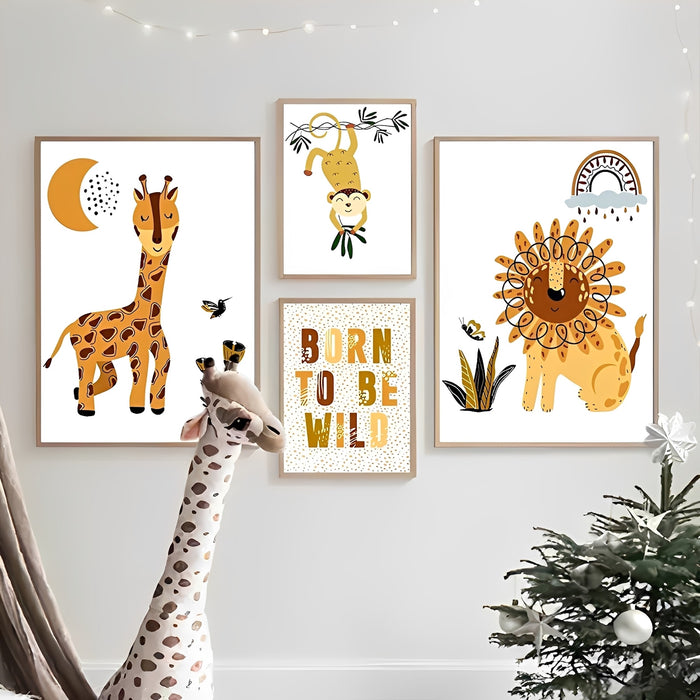 JUSTGOODMOOD Kinderzimmer Poster – Baumwoll-Canvas Art