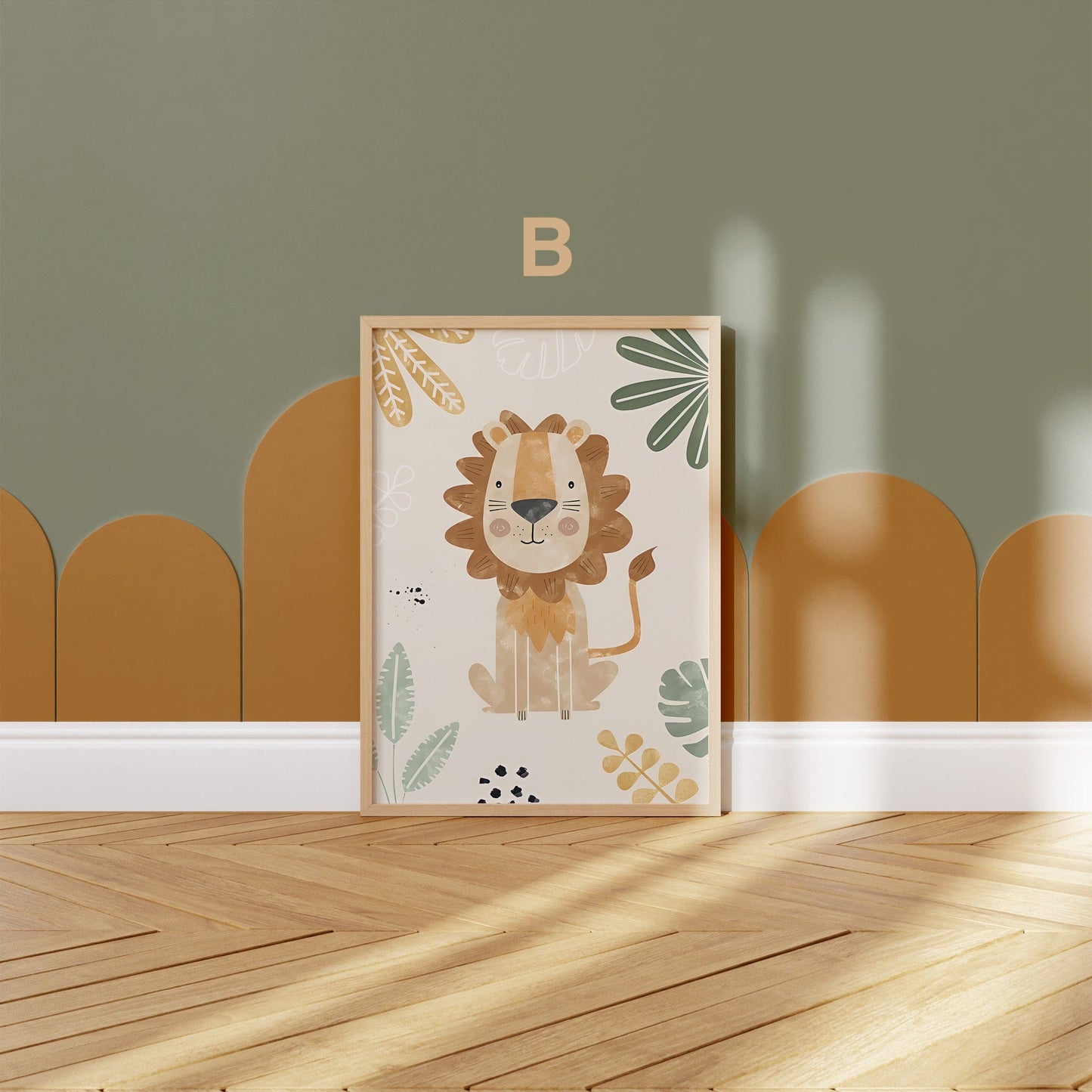 Poster Kinderzimmer Dschungel Tiere · Name Personalisiert · Kinderzimmer Bilder · Wand Deko · Kunst Druck · Deko Print · ohne Rahmen - justgoodmood