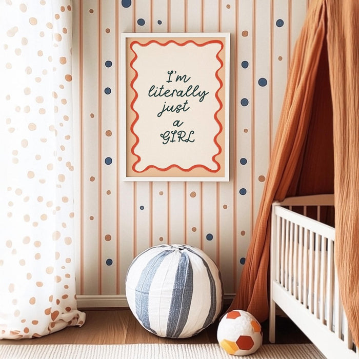 Poster Kinderzimmer Girl Power – Premium Baumwolle