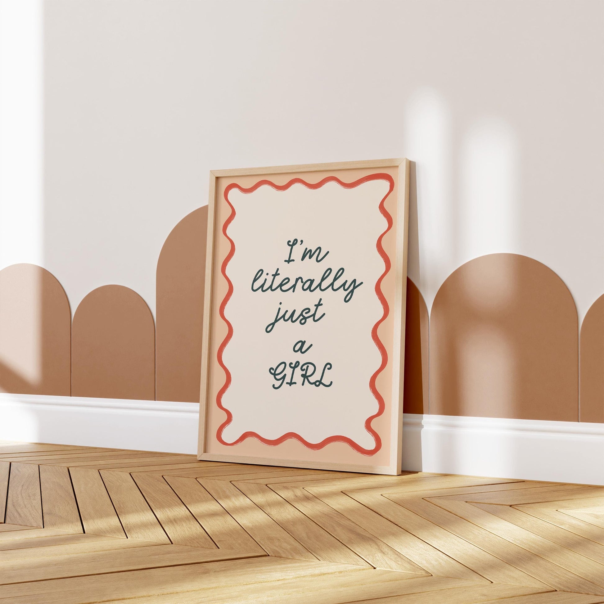 Poster Kinderzimmer Girl Power · Im Literally Just a Girl · Lustiger Spruch für Mädchenzimmer · Statement - Deko · Dekoprint ohne Rahmen - justgoodmood