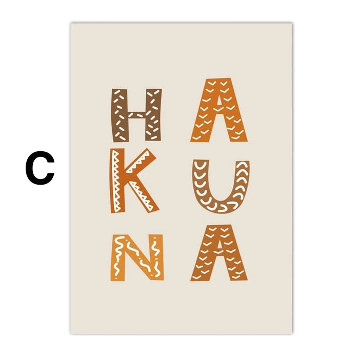 Hakuna Matata Löwe Poster – Premium Baumwoll-Canvas