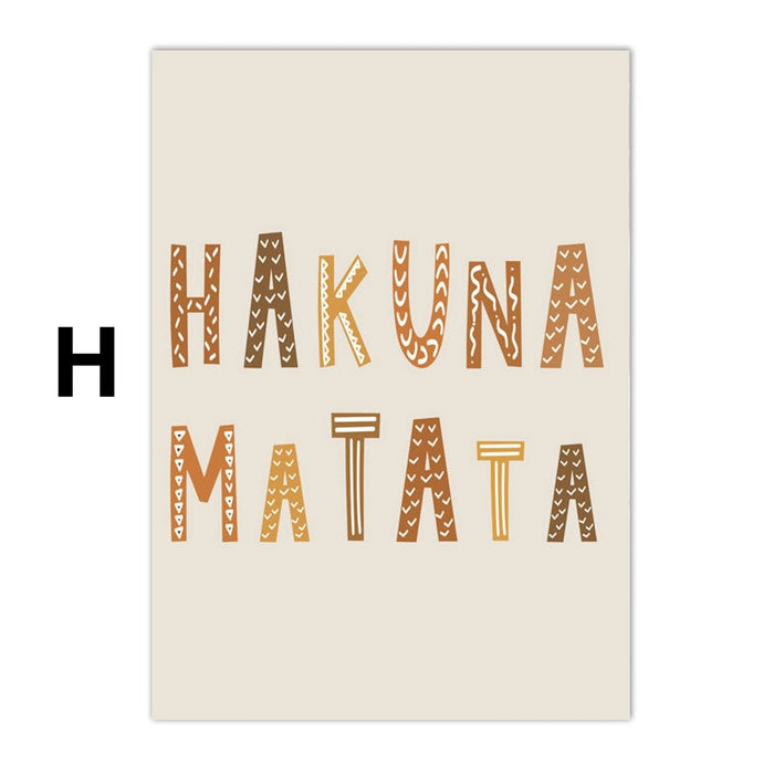 Hakuna Matata Löwe Poster – Premium Baumwoll-Canvas
