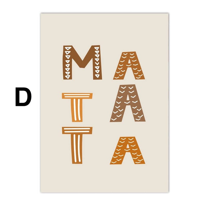 Hakuna Matata Löwe Poster – Premium Baumwoll-Canvas