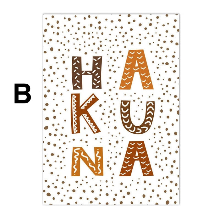 Kinderzimmer Poster Hakuna Matata – Premium Baumwolle
