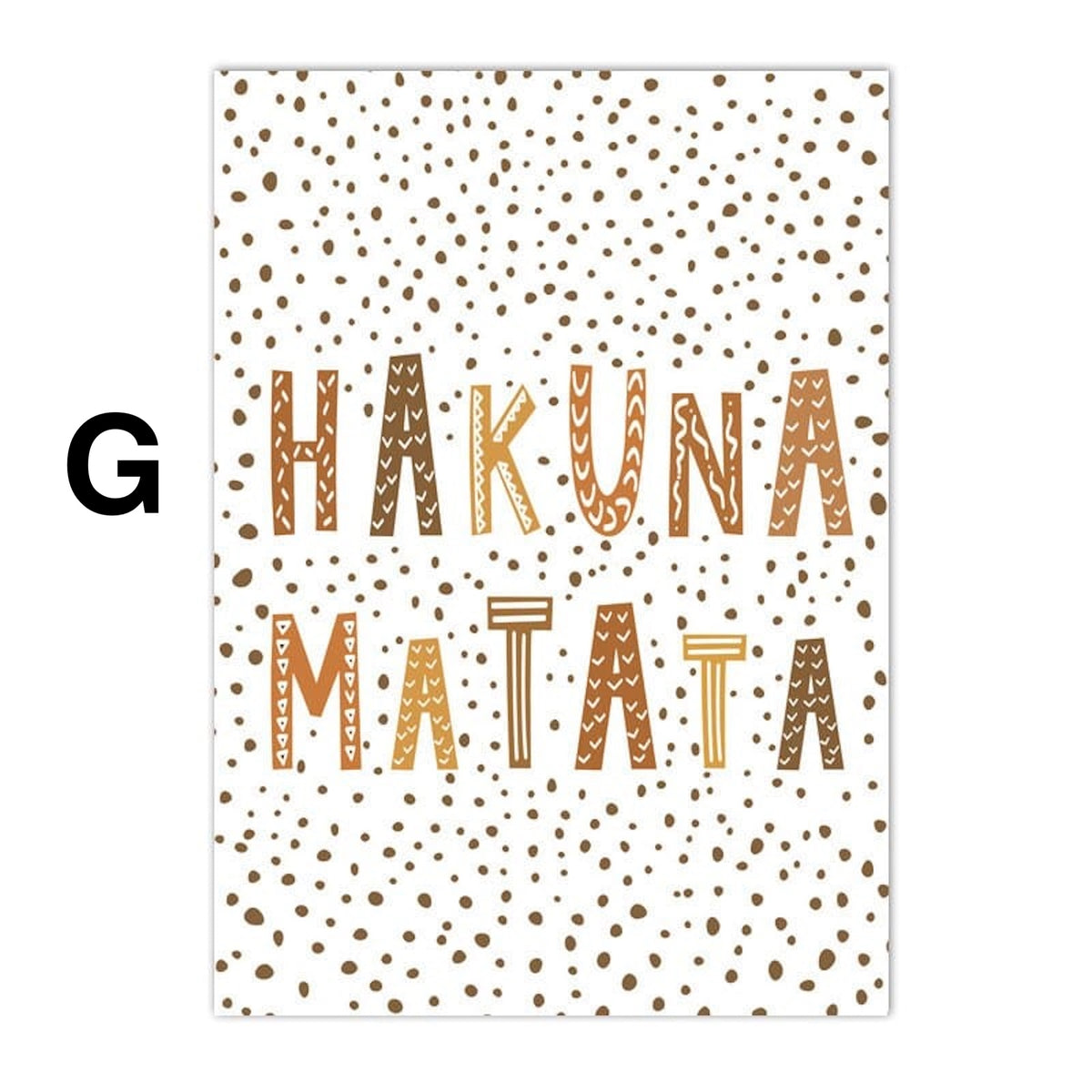 Poster Kinderzimmer Hakuna Matata Löwe Tiger gepunktet · Kinderzimmer Bilder · Wand Deko · Kunst Druck · Deko Print · ohne Rahmen