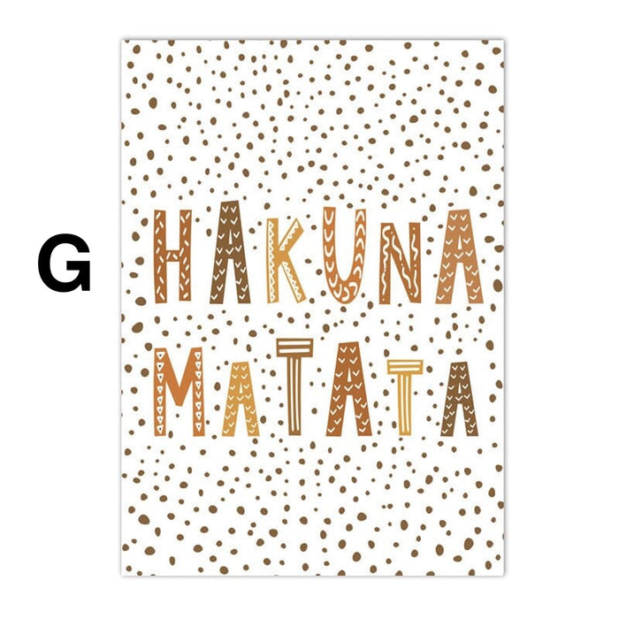 Kinderzimmer Poster Hakuna Matata – Premium Baumwolle