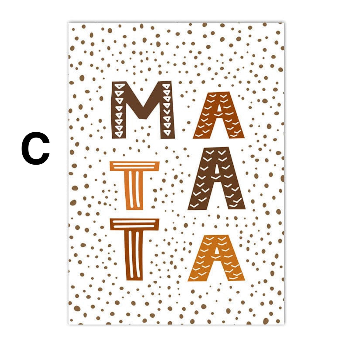 Poster Kinderzimmer Hakuna Matata Löwe Tiger gepunktet · Kinderzimmer Bilder · Wand Deko · Kunst Druck · Deko Print · ohne Rahmen