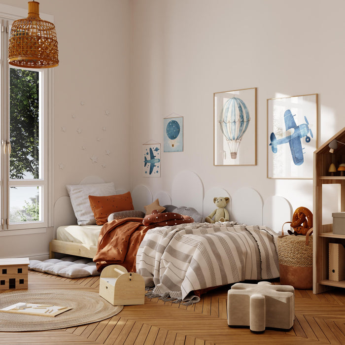 JUSTGOODMOOD Kinderposter Heißluftballon – Premium Print