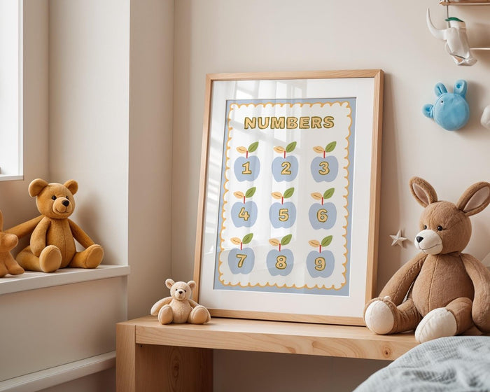 Poster Kinderzimmer Herzen – Premium Baumwoll-Print