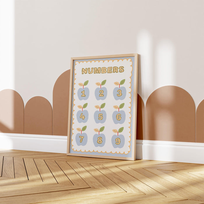 Poster Kinderzimmer Herzen – Premium Baumwoll-Print