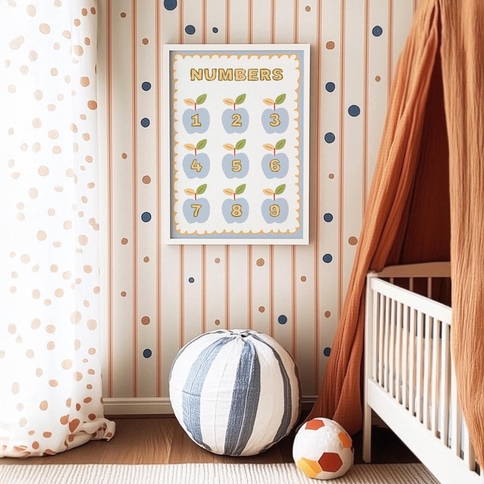 Poster Kinderzimmer Herzen – Premium Baumwoll-Print