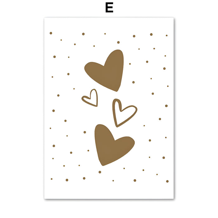 Kinderzimmer Poster Regenbogen Bär Elefant Boho