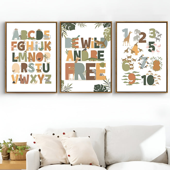 Personalisiertes Dschungel Alphabet Poster