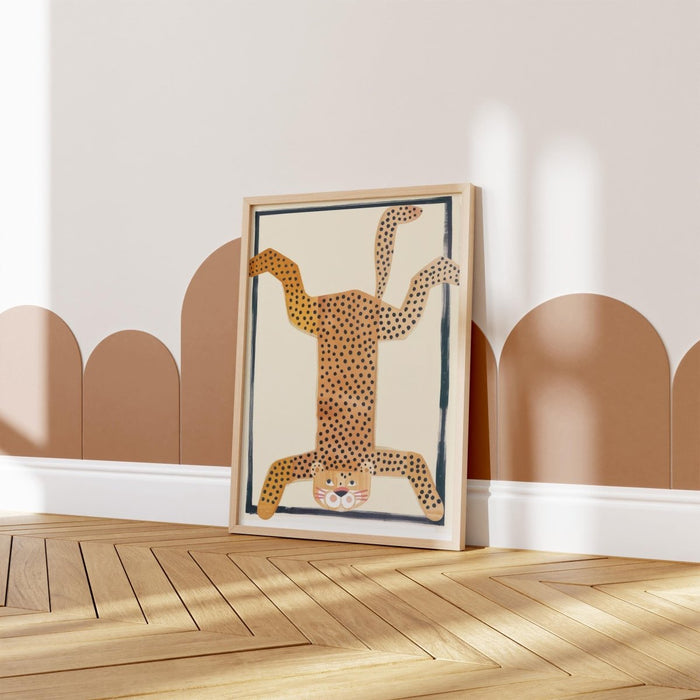 Poster Kinderzimmer Leopard – Premium Baumwoll-Canvas