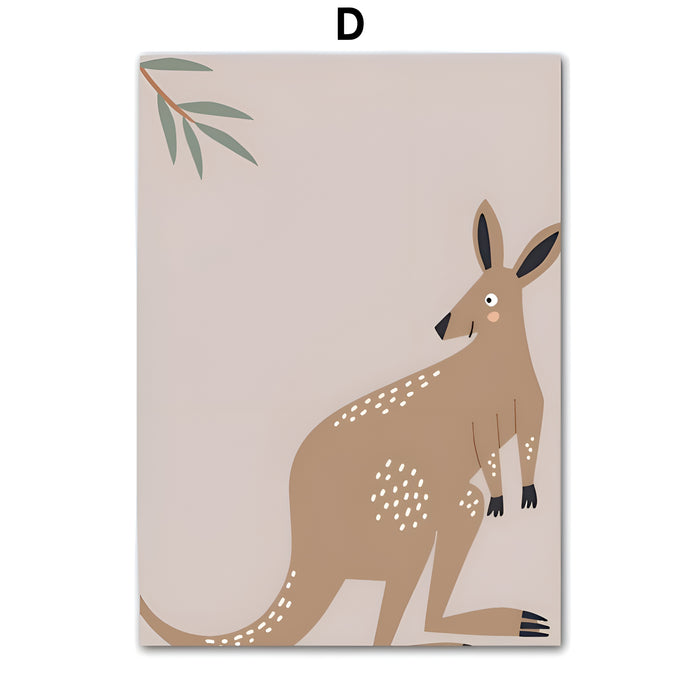 Poster Kinderzimmer Australien – Premium Baumwolle