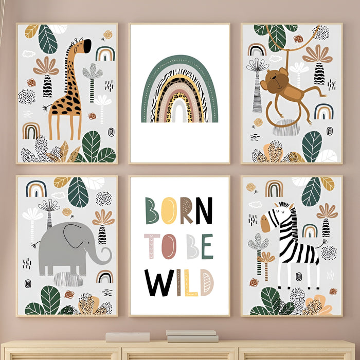 JUSTGOODMOOD Poster Kinderzimmer – Premium Baumwollkunst