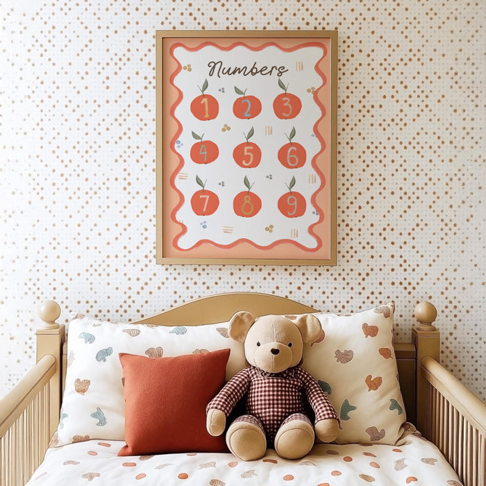 Poster Kinderzimmer Zahlen – Hochwertiger Baumwoll-Print