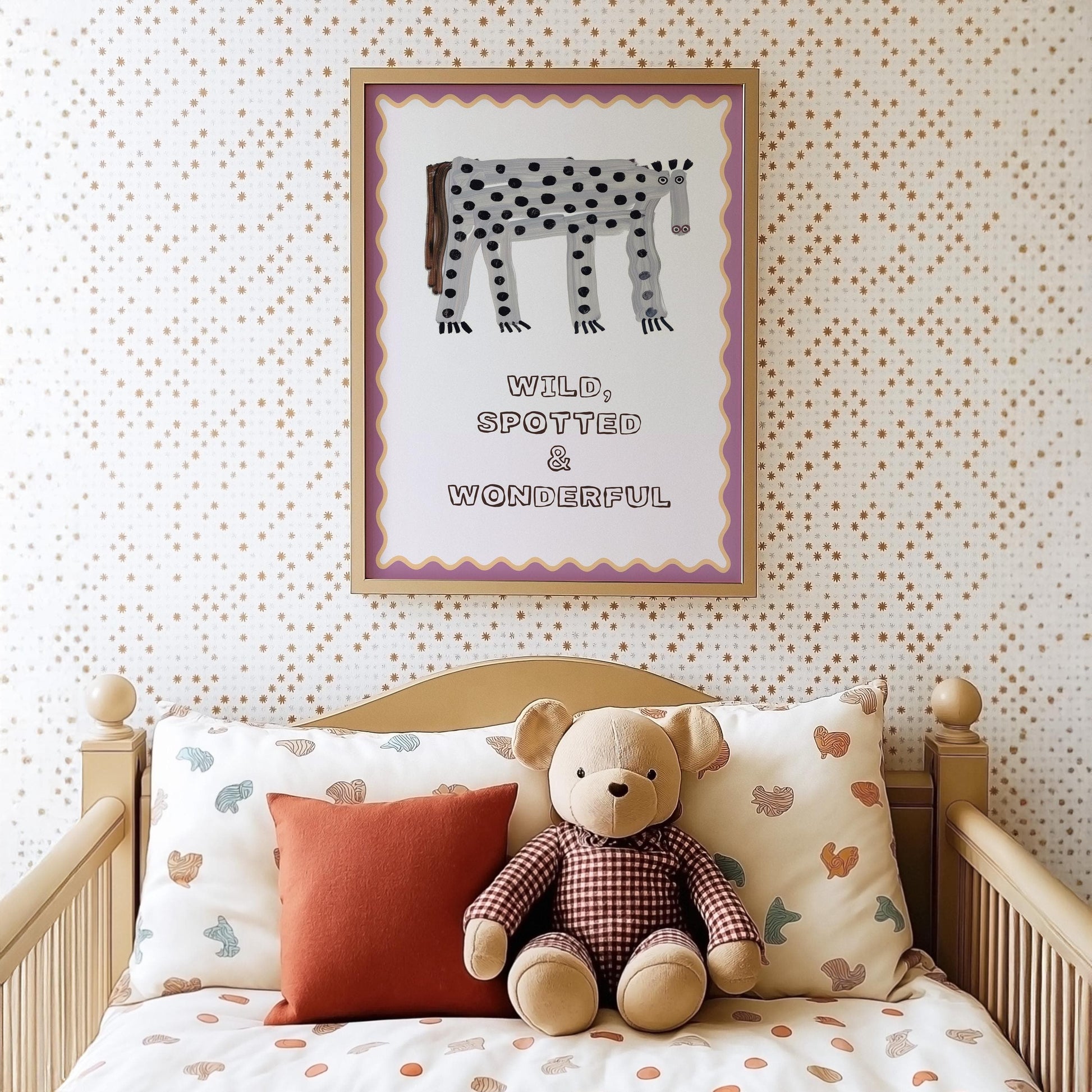 Poster Kinderzimmer Zitrone · Be Kind Spruch · Fruchtige Wanddeko mit Gesicht · Liebevolle Botschaft für Kinder · Dekoprint ohne Rahmen - justgoodmood