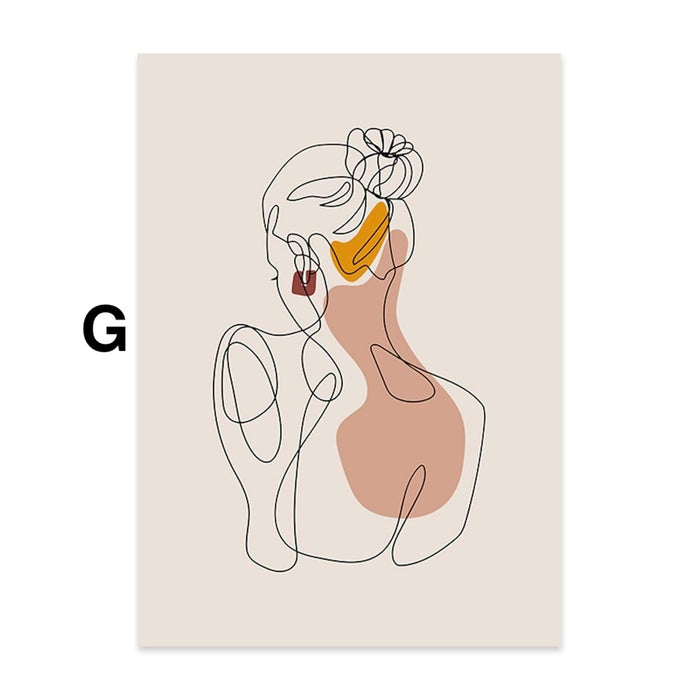 JUSTGOODMOOD Poster Körper & Gesichtslinien – Qualität