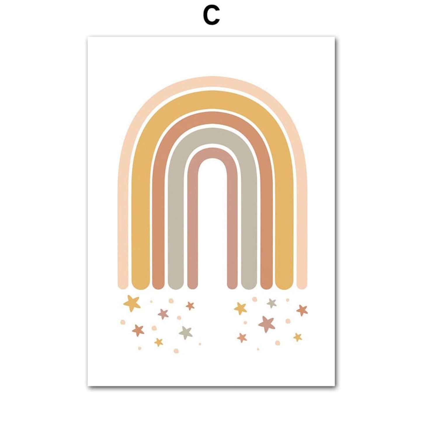 Poster Mädchen Power Sonne und Sterne als Deko Print ohne Rahmen