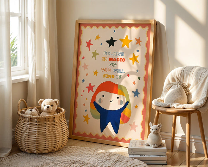 Poster Magie Kinderzimmer – Premium Baumwolle