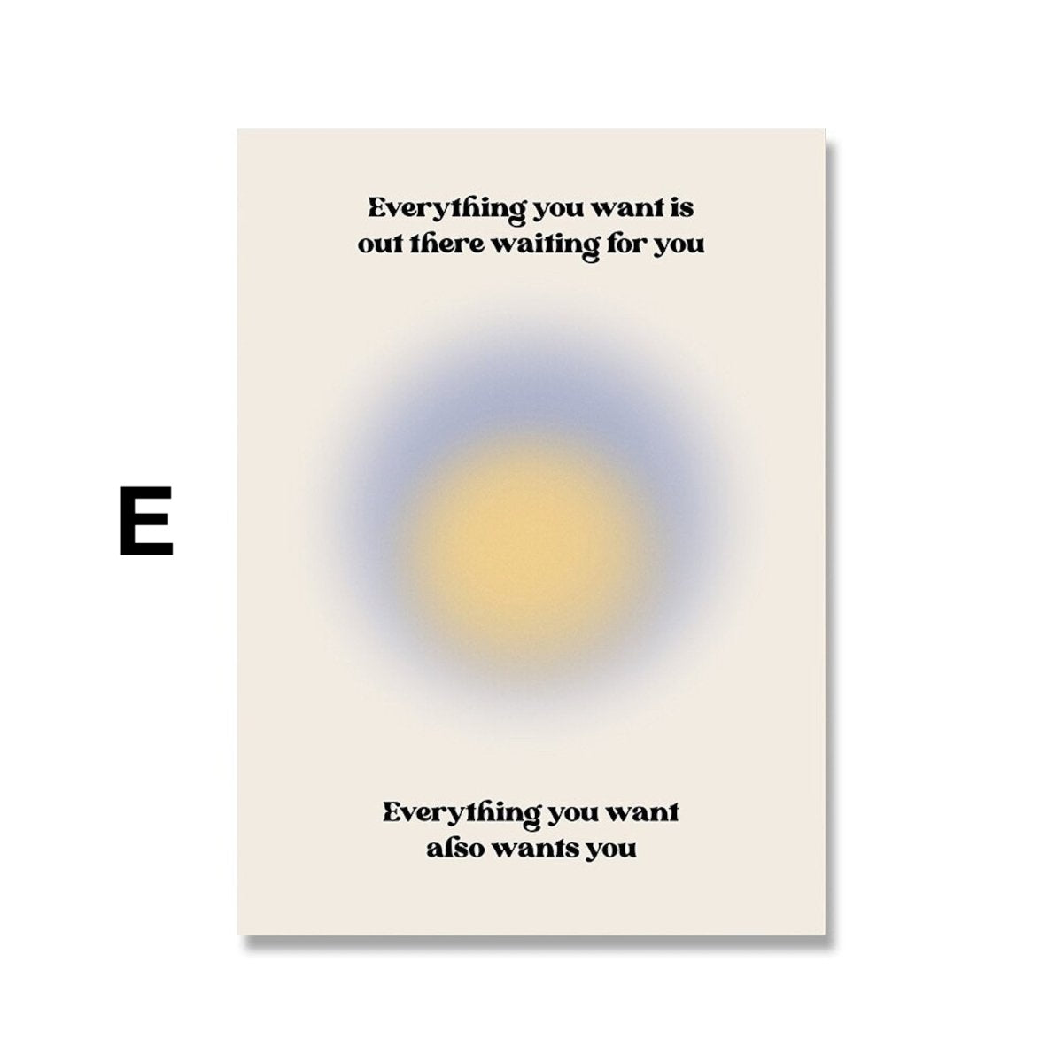Poster manifesting power and energy as a decorative print without a frame